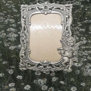 Celestial cherub metal picture frame